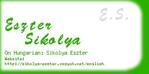 eszter sikolya business card